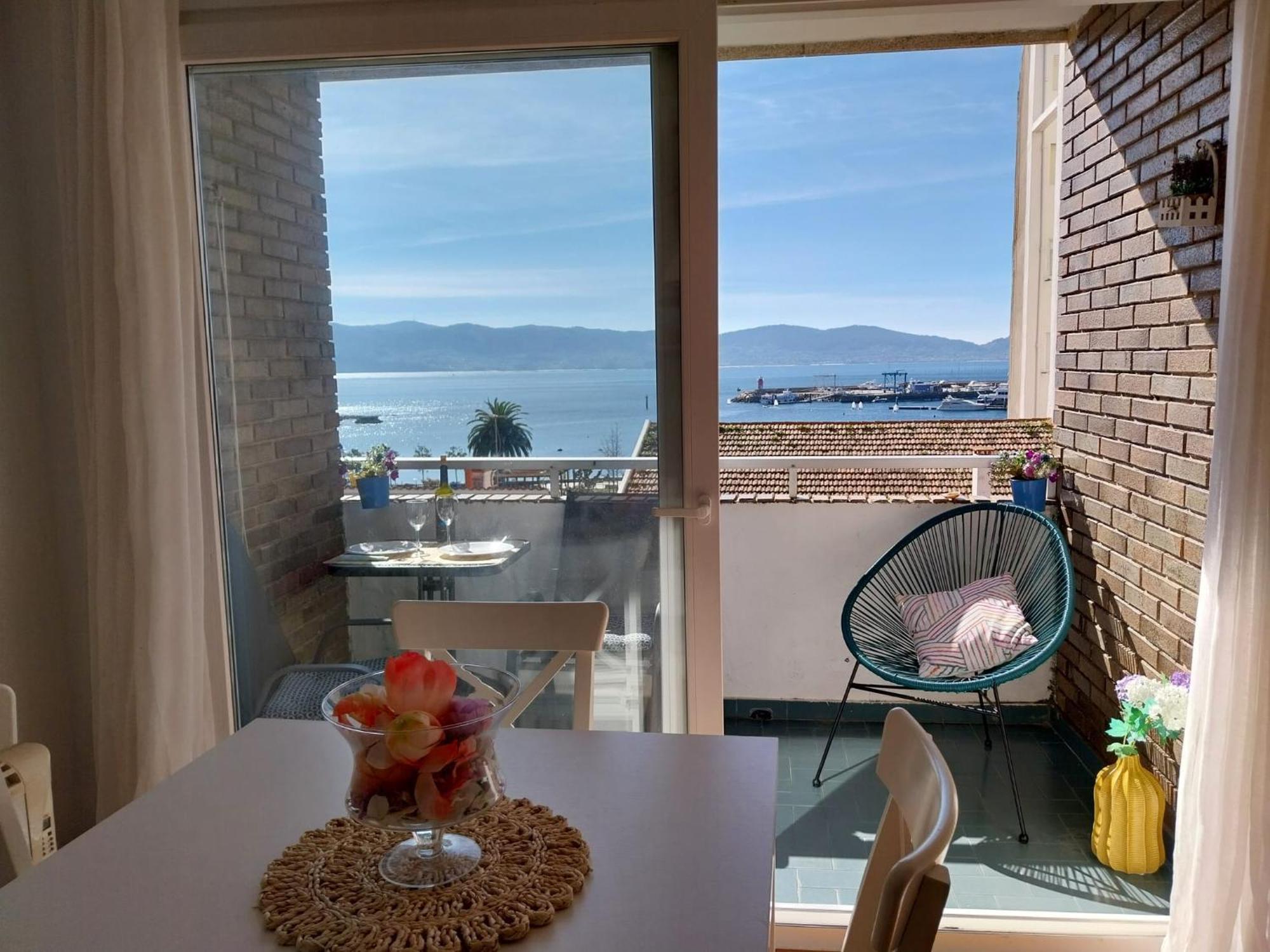 Vista Faro, Playa Panadeira Appartement Sanxenxo Buitenkant foto